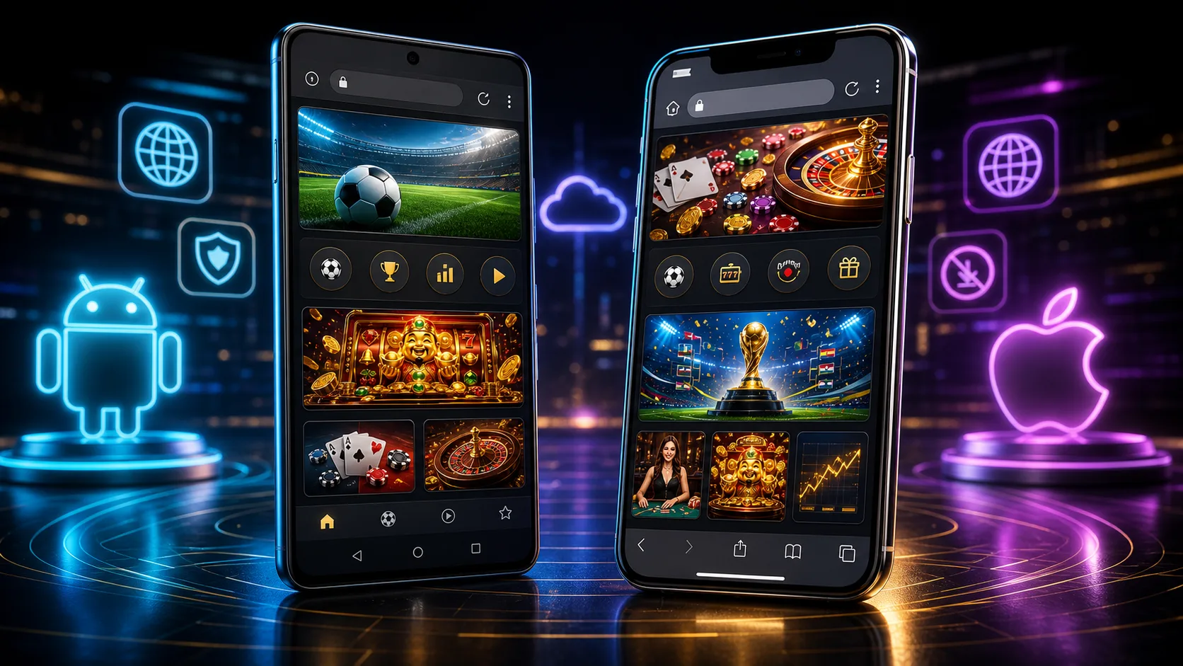 Experiência brasileirao compatível com Android e iOS no navegador mobile