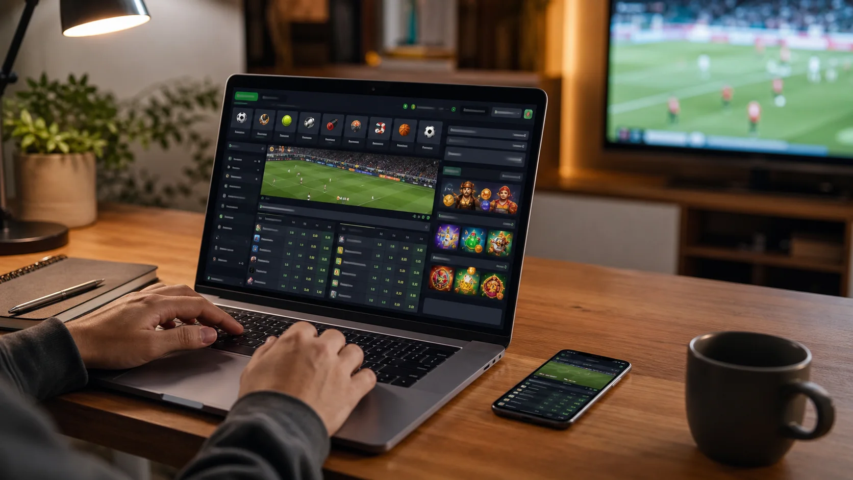 Plataforma brasileirao em notebook e celular com apostas esportivas e cassino online